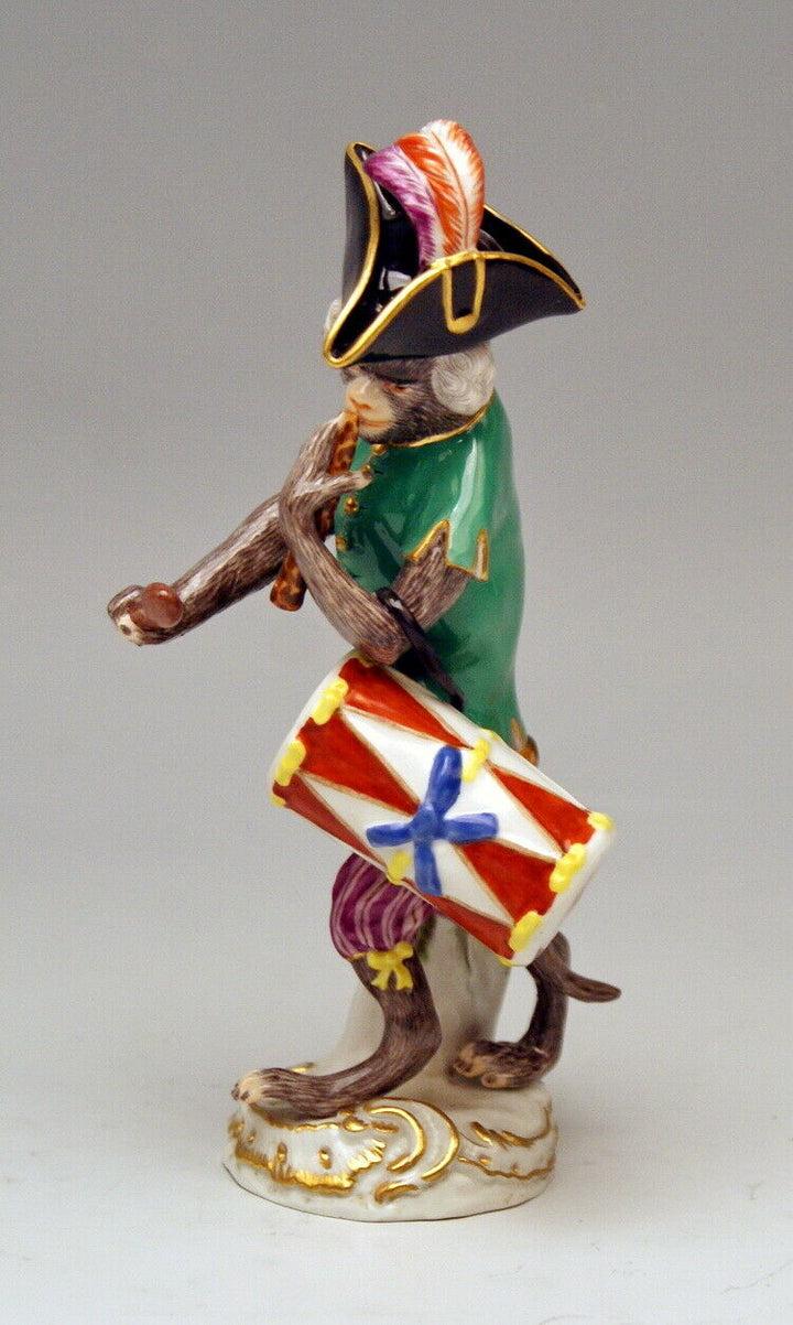 邁森 MEISSEN マイセン FIGUR AFFENKAPELLE TROMMLER MONKEY ORCHESTRA KÄNDLER NR:60015
