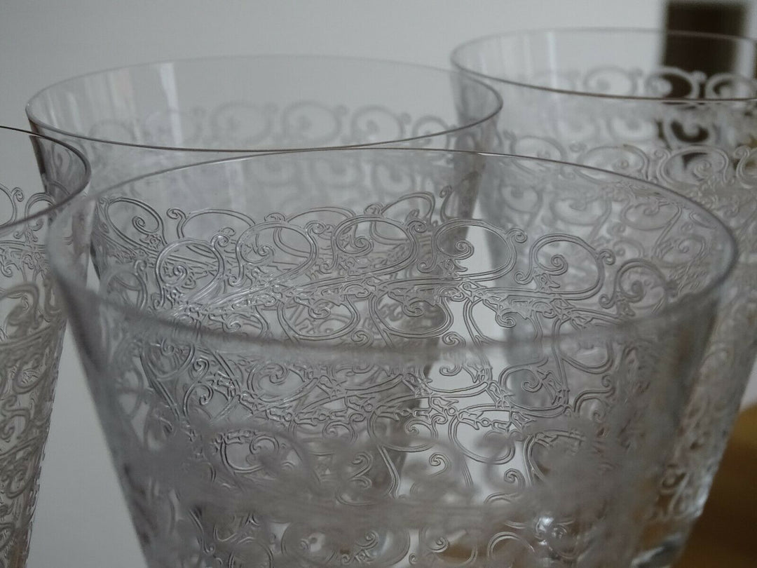 4 FLUTES A CHAMPAGNE EN CRISTAL DE BACCARAT MODELE ROHAN signées
