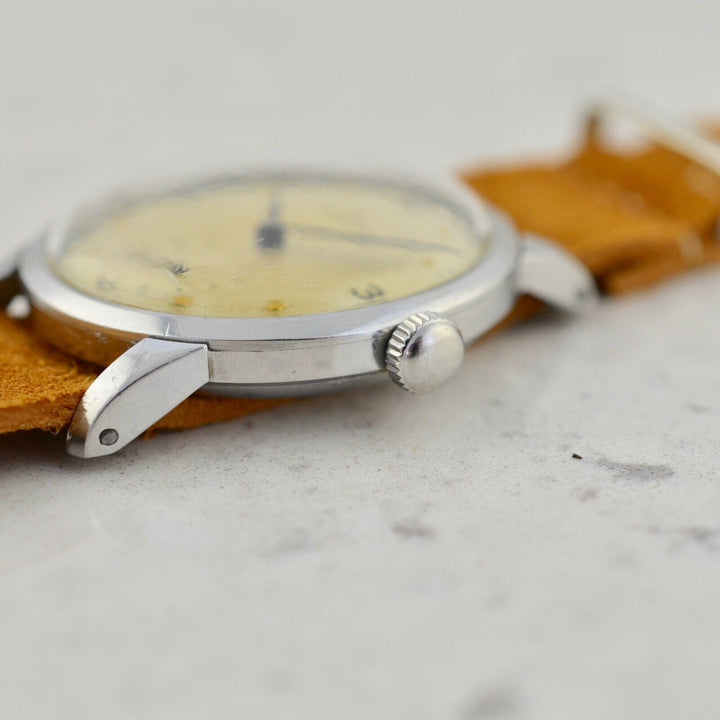 C.1950 Vintage Zenith oversize Calatrava Military watch cal.12-4-P-6 in steel