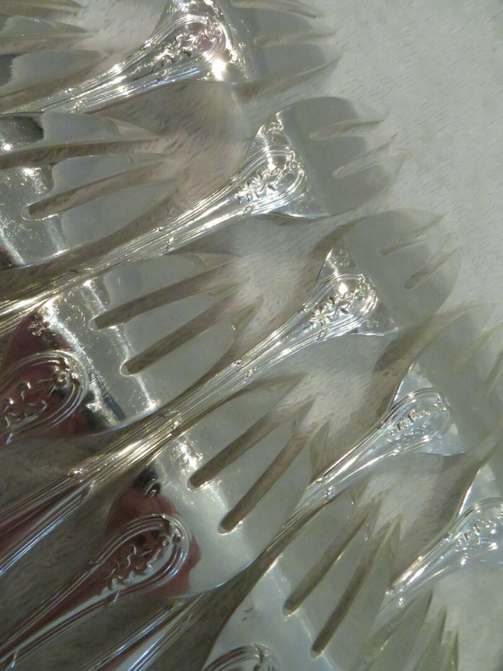 early 20th c french 950 silver 12p fish cutlery set Puiforcat Louis XVI st ety