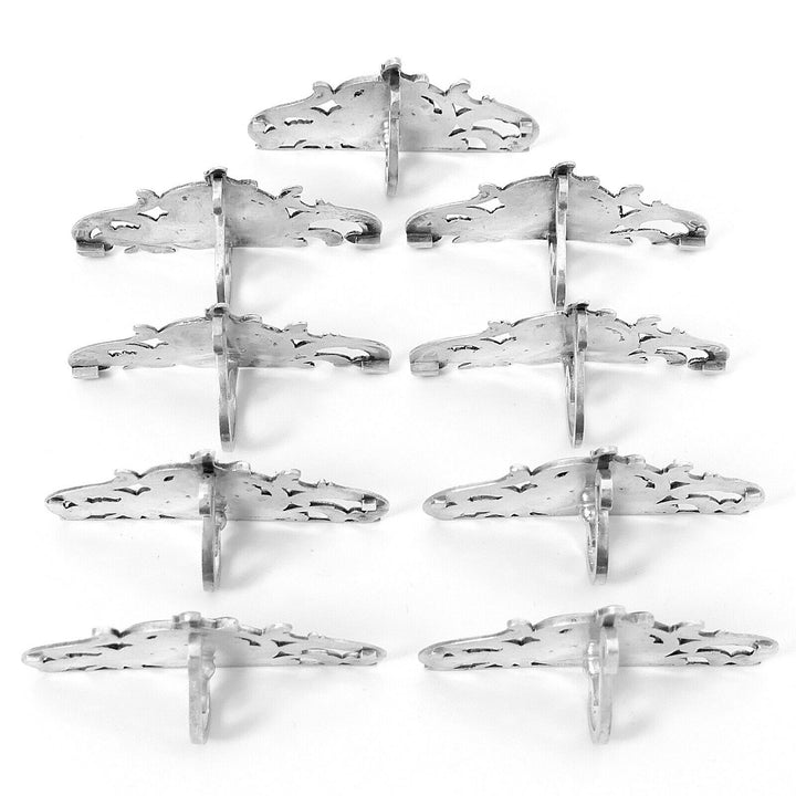 Canaux Rare French All Sterling Silver Menu, Place, Name Holders