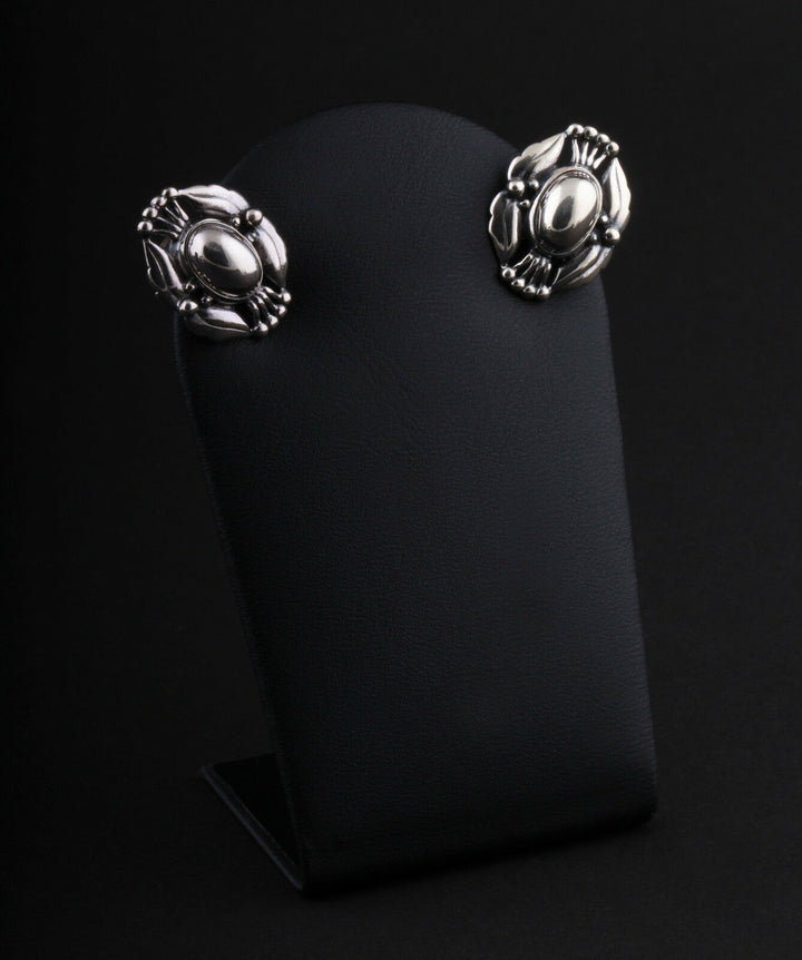 Georg Jensen Plata de Ley Oreja Clips De Año 2000 Con Silverballs. Raro