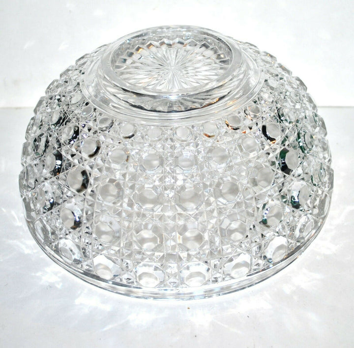 BACCARAT Grande coupe Saladier Diamants Pierreries en cristal moulé signé 23x11