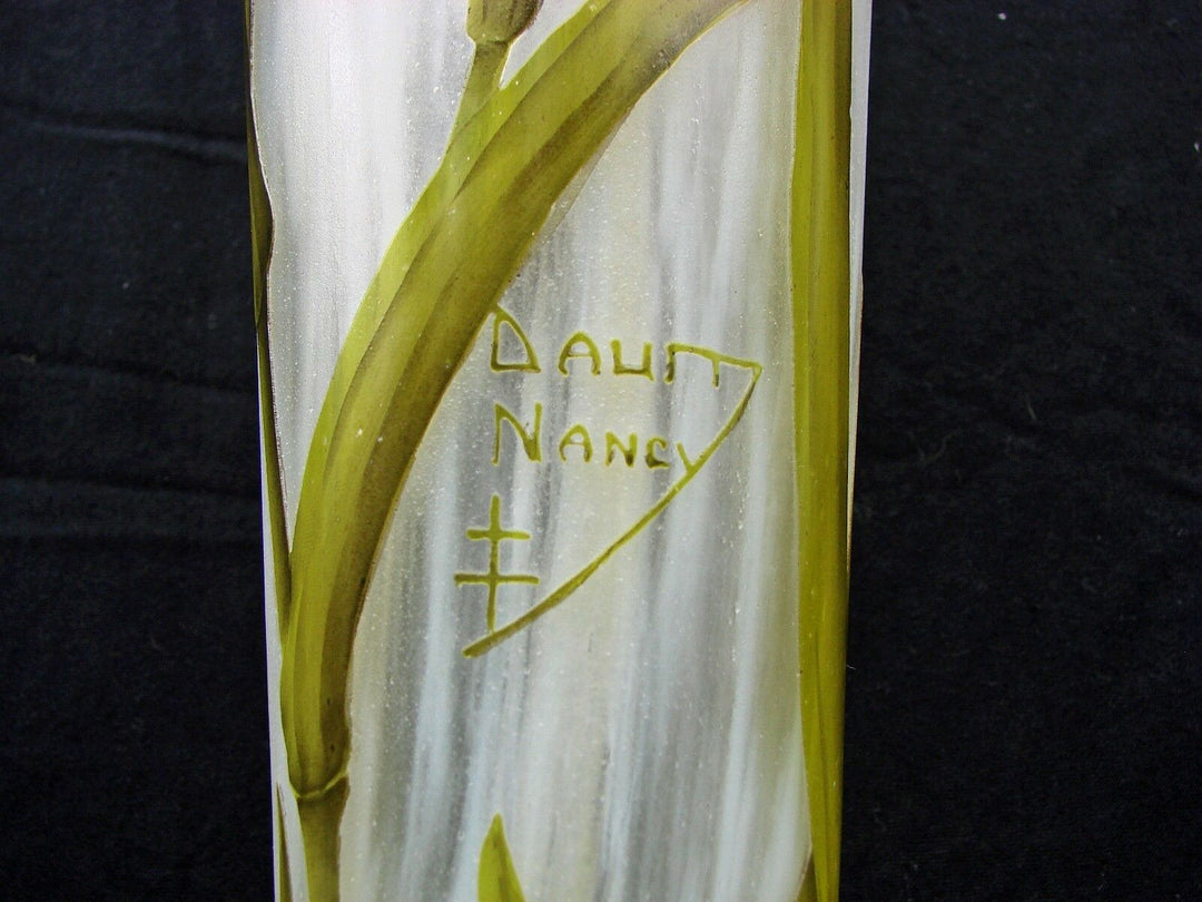 FRENCH ART NOUVEAU DAUM NANCY IRIS CAMEO VASE 56cm