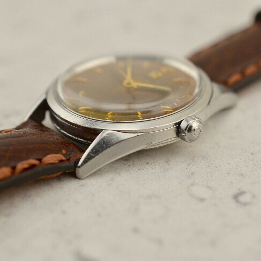 C1954 ヴィンテージ オメガ シーマスター デラックス 自動式 トロピカル 腕時計 型番2802 スチール製