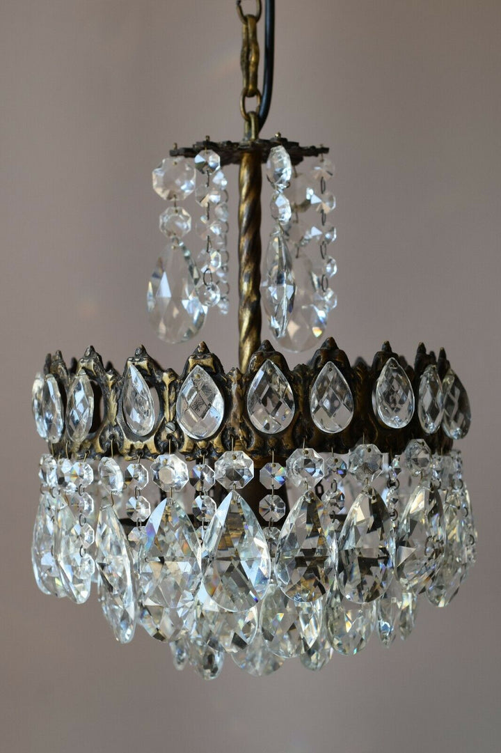 Shabby Chic Antique / Vintage Lighting Ceiling French Empire Crystal Chandelier