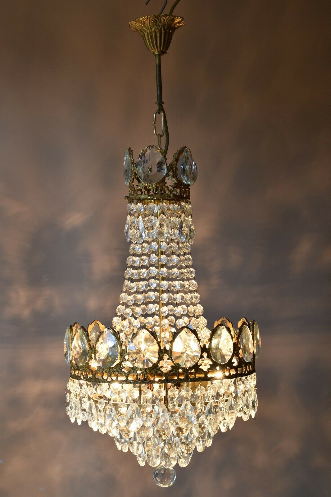 Original Antique Vintage Crystal Chandelier, home living ceiling Lighting,lamp