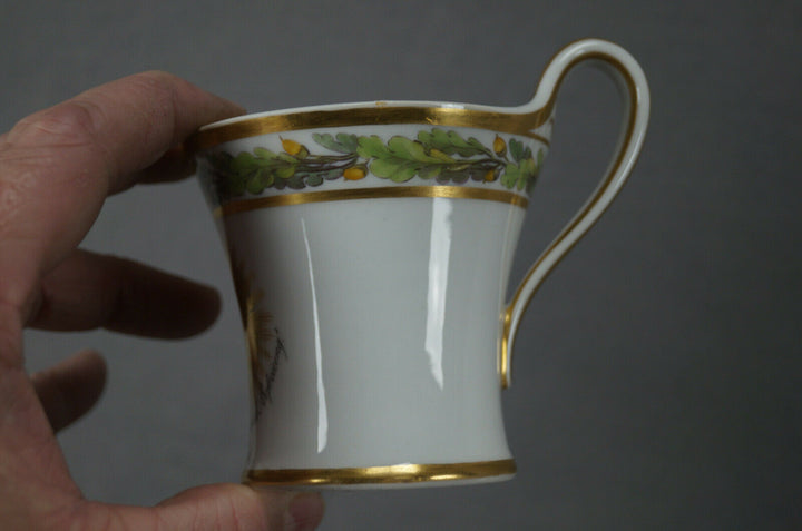 KPM Berlin Wars of Liberation Commemorative Empire Form Cup & Saucer C.1813-1814