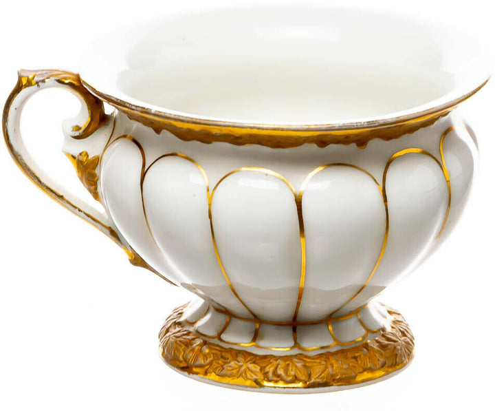 マイセン(Meissen)、モカ、ゴールドブロンズ、カップ＆ソーサー
