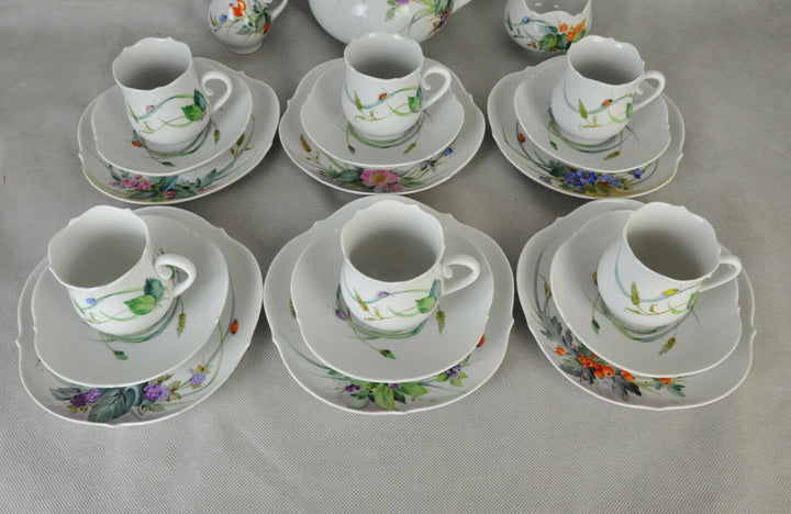 マイセン　ティーサービス　　森の植物　21点セット