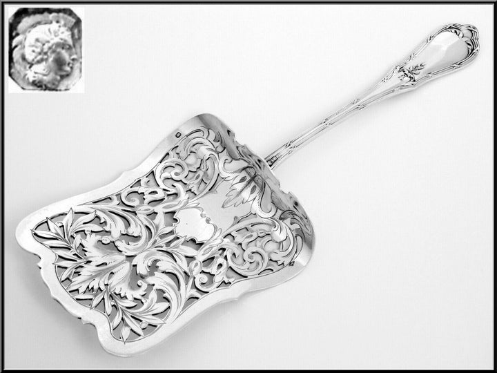 Coignet French All Sterling Silver Asparagus Pastry Toast Server