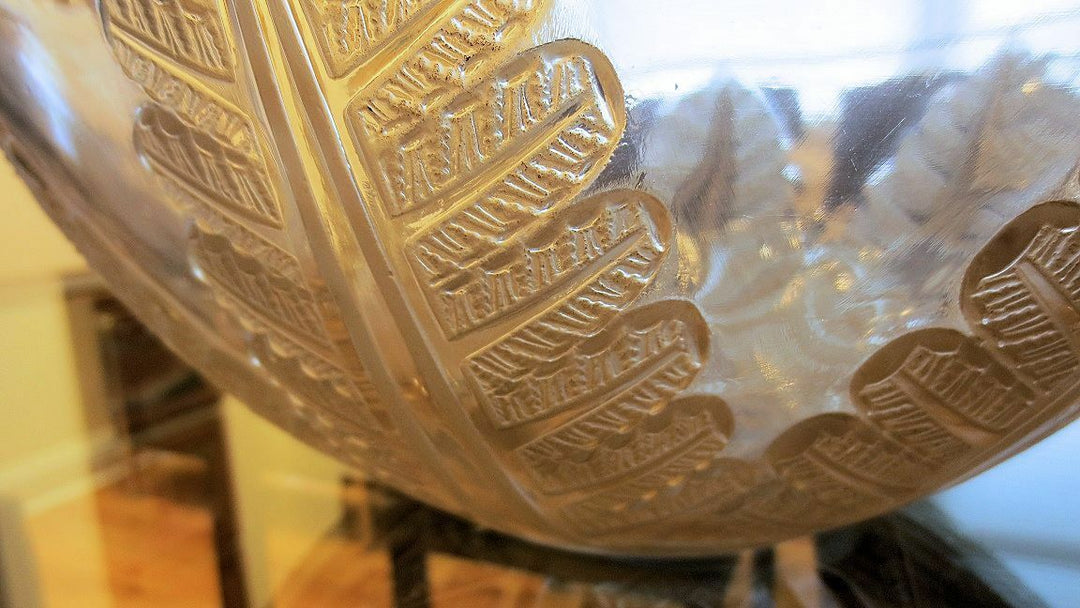 Large Rene Lalique Felix Bowl and Charger Under Plate Circa 1926