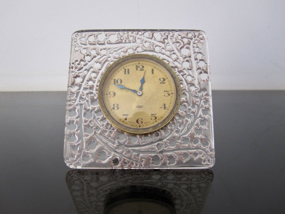 René Lalique : Pendulette Muguet art déco. R Lalique clock.