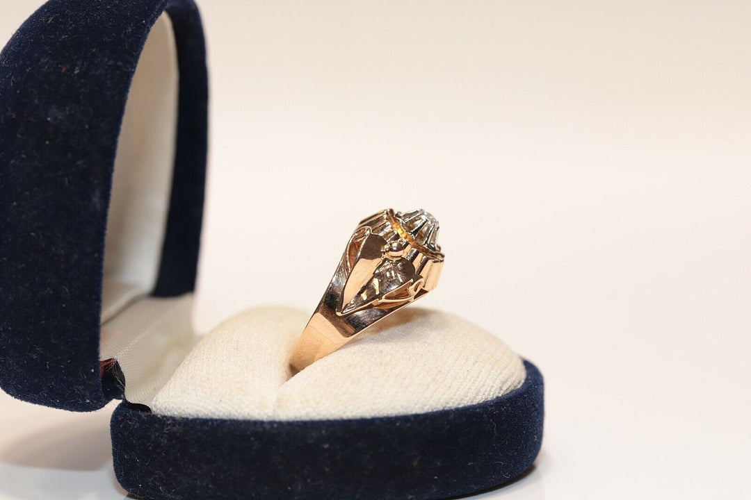 アンティーク オリジナル 18K ナチュラルダイヤモンドのヴィクトリアンリング