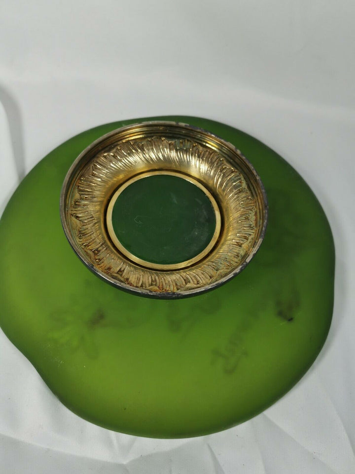 Coupe pâte de verre avec Pied Douche monté argent Gallé
