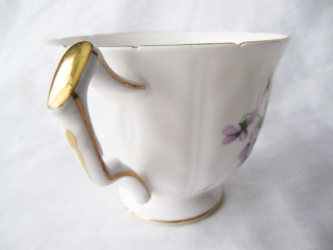 Aynsley Embossed Cup Saucer - Violets Butterfly Pattern