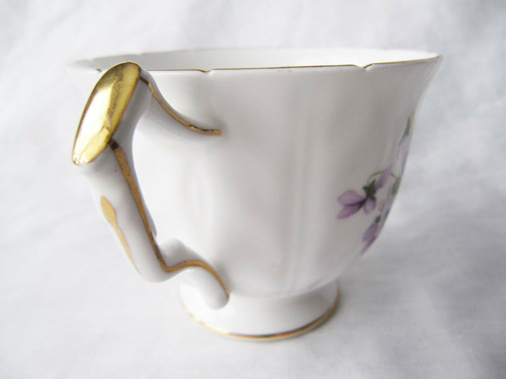 Aynsley Embossed Cup Saucer - Violets Butterfly Pattern