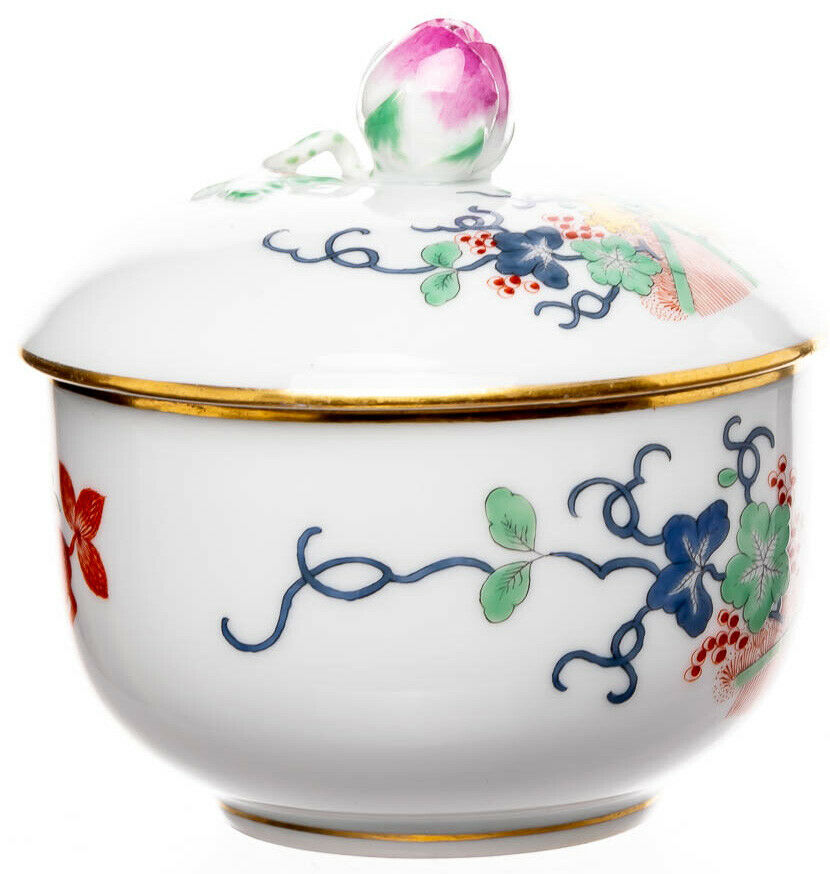 Zuckerdose fliegender Fuchs und Eichhörnchen Meissen Neuer Ausschnitt 1. Wahl