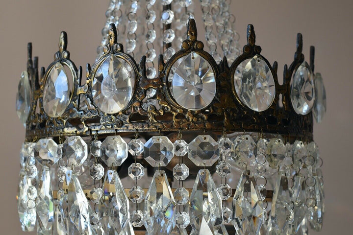 Oriental Vintage Crystal Chandelier, Home Antique Lighting, French Lighting lamp