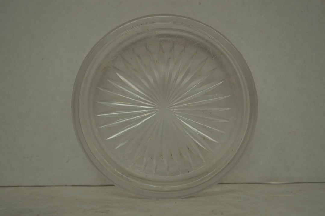 Vintage BACCARAT ART DECO Boîte en verre avec gravé fleurs- afficher le titre d'origine