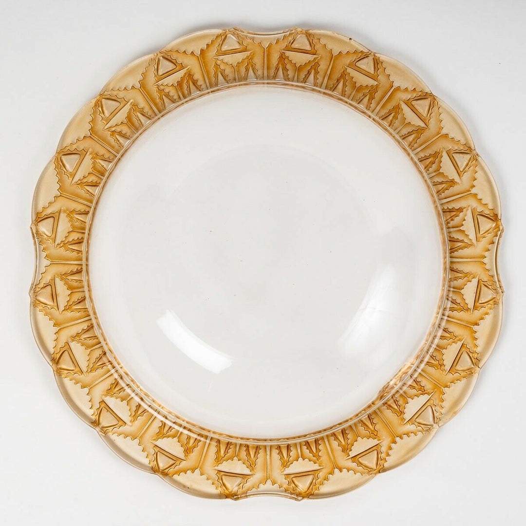 Coupe Plat Chevreuse Patine Sépia Rene Lalique R.Lalique Stain Bowl