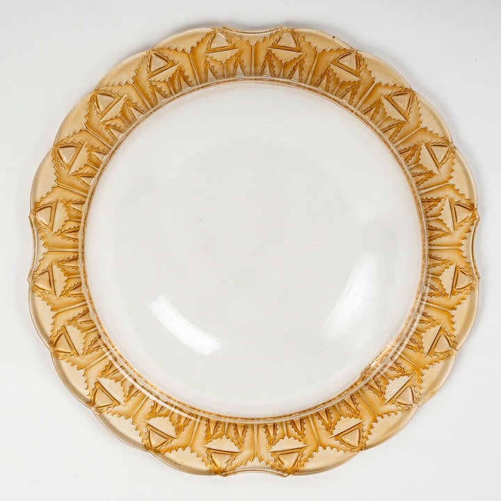 Coupe Plat Chevreuse Patine Sépia Rene Lalique R.Lalique Stain Bowl