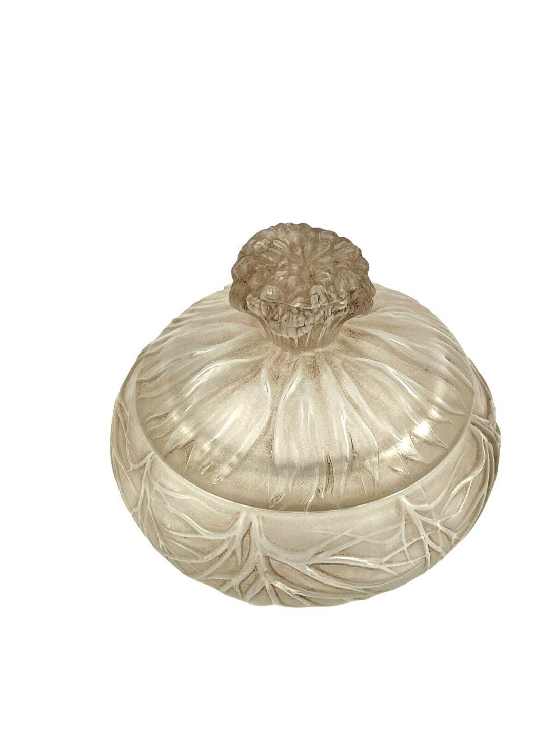 Boite Cheveux De Vénus Patiné Sépia René Lalique Brown Stain Box Jar R.Lalique