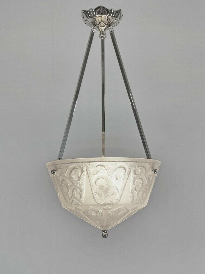 ドーム兄弟　アールデコ調　シャンデリア　1925年製