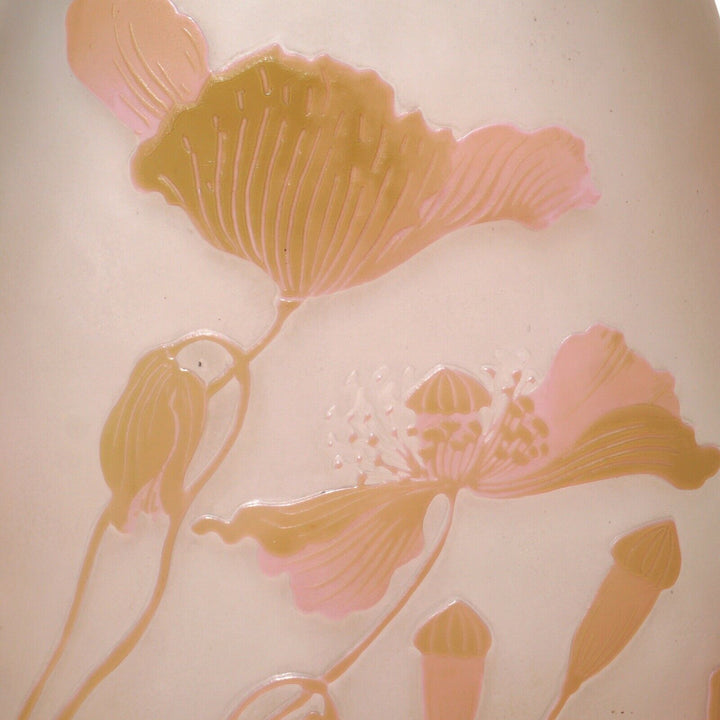 Emile Galle Art Nouveau Cameo Floral Vase