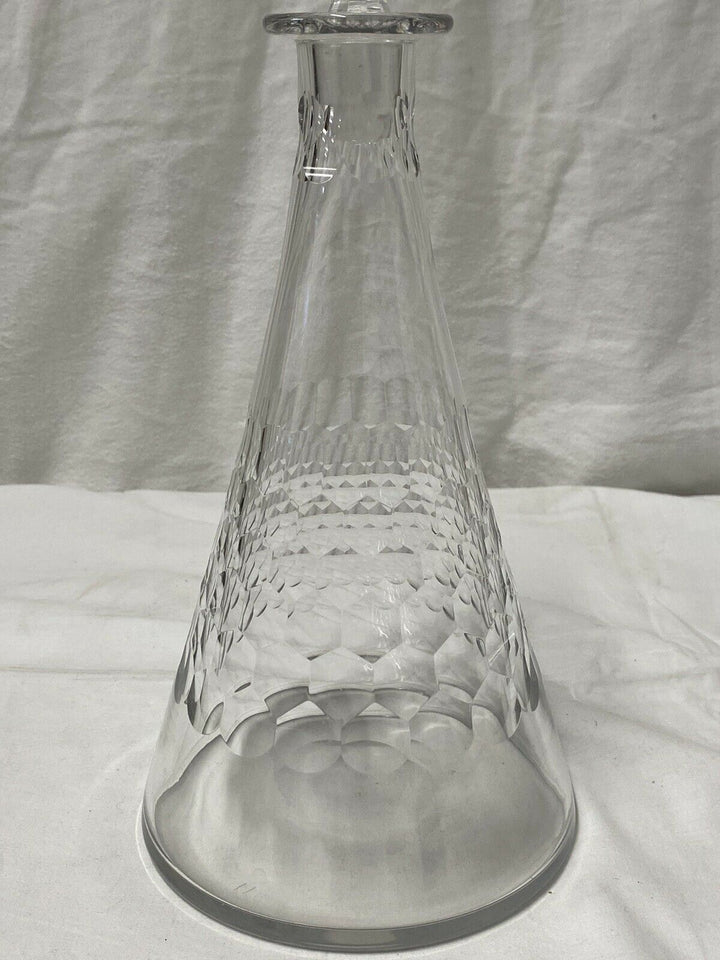 BACCARAT ANCIENNE CARAFE À VIN DÉCOR ÉCAILLÉ MODÈLE CHAUNY ART DÉCO ANNÉE 1930