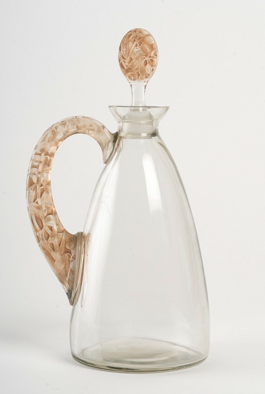 Carafe Prunelles Sépia Rene Lalique Pour Cusenier R.Lalique Glass Decanter