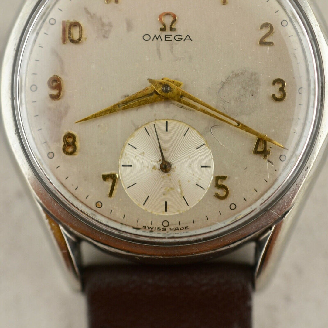 C.1954 ヴィンテージ オメガ ジャンボ カラトラバ腕時計 Cal. Ω 266 型番CK 2791-2 スチール製