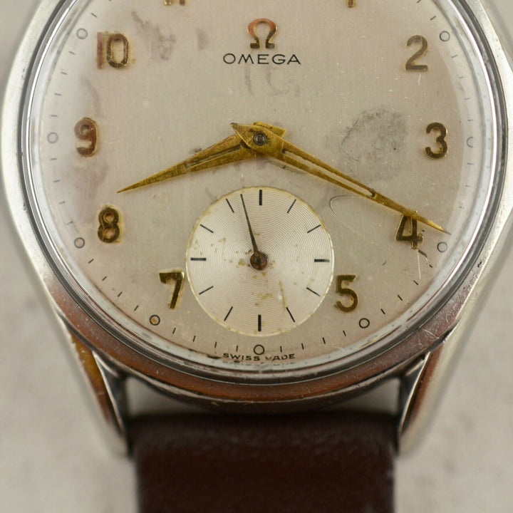 C.1954 ヴィンテージ オメガ ジャンボ カラトラバ腕時計 Cal. Ω 266 型番CK 2791-2 スチール製