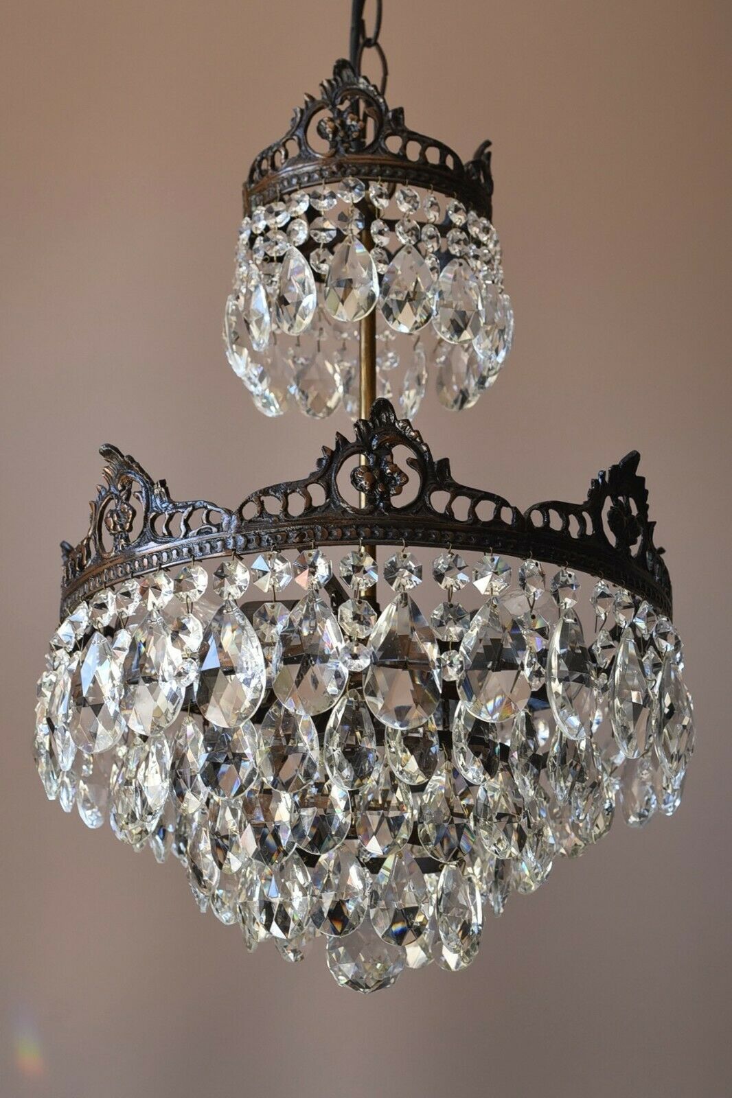 クリスタルシャンデリアビンテージ