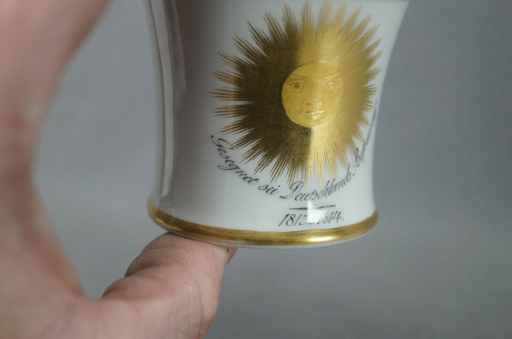 KPM Berlin Wars of Liberation Commemorative Empire Form Cup & Saucer C.1813-1814