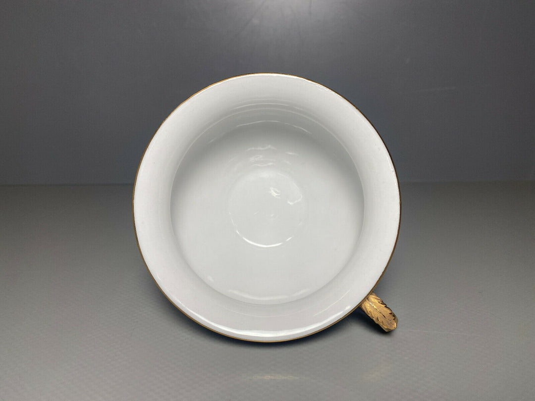MEISSEN PRUNK KAFFEE GEDECK 3-TLG TASSE UT TELLER X-FORM VIEL GOLD GOLDBRONZE