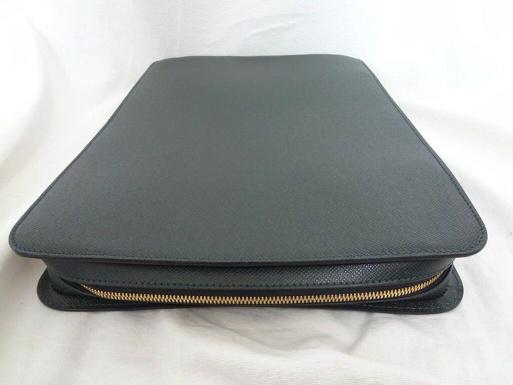 AUTH PRE-OWNED LOUIS VUITTON TAIGA PORTE-DOCUMENT