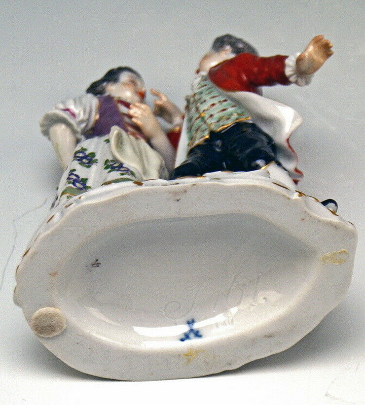 MEISSEN FIGUR GRUPPE DER ROSENKAVALIER AUGUST RINGLER MNR: S161 UM 1900