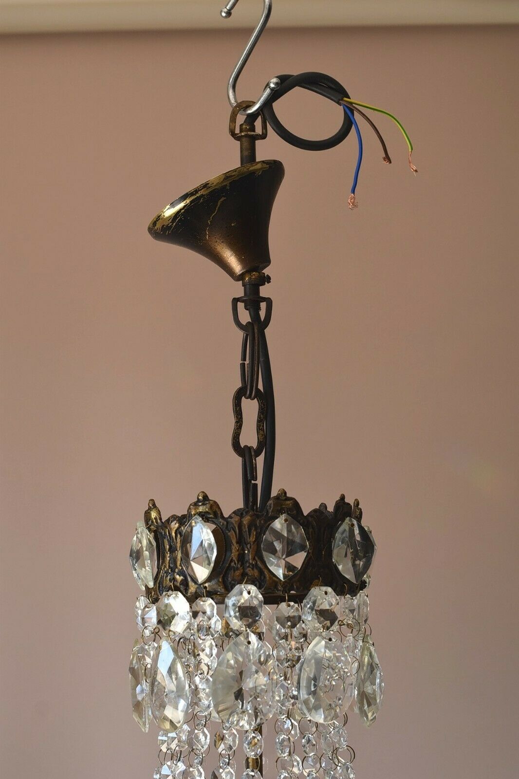 Vintage Antique French Style Empire Crystal Chandelier Lighting Pendant Lamp