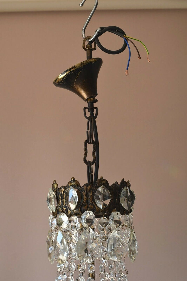 Vintage Antique French Style Empire Crystal Chandelier Lighting Pendant Lamp