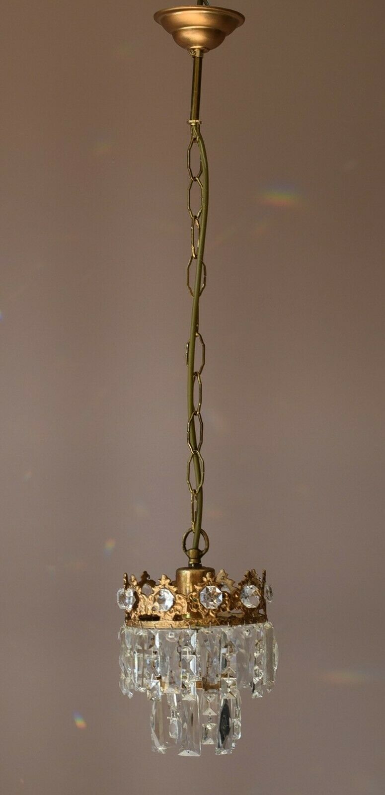 Three Matching Antique Crystal Chandeliers,Vi