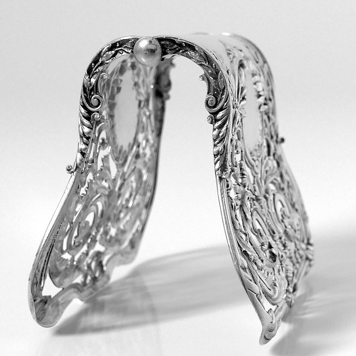 Debain French Silver Asparagus Sandwiches Grip Art Nouveau