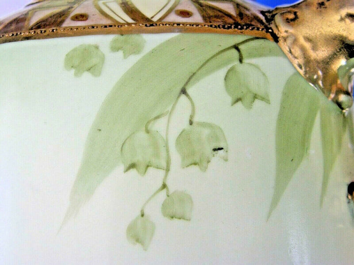 Vase-Lily of the Valley Pattern-3 Elephant Handles-Hand Painted Noritake Nippon