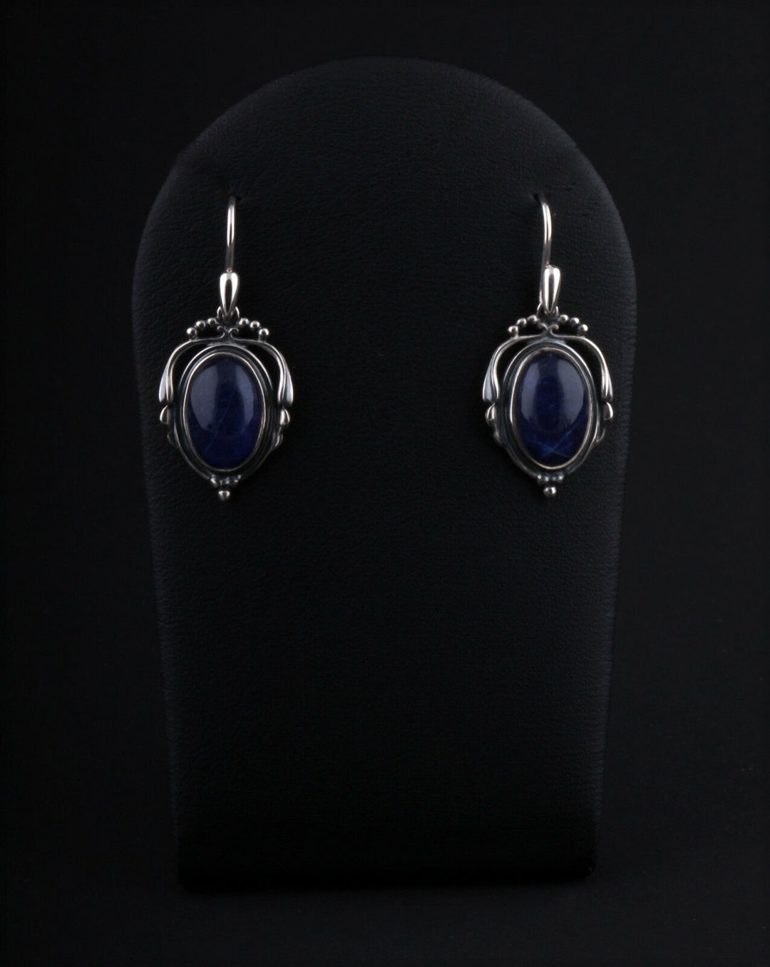 GEORG JENSEN Sterling Silver Earrings of The Year 2017 w. Sodalite / Rockcrystal