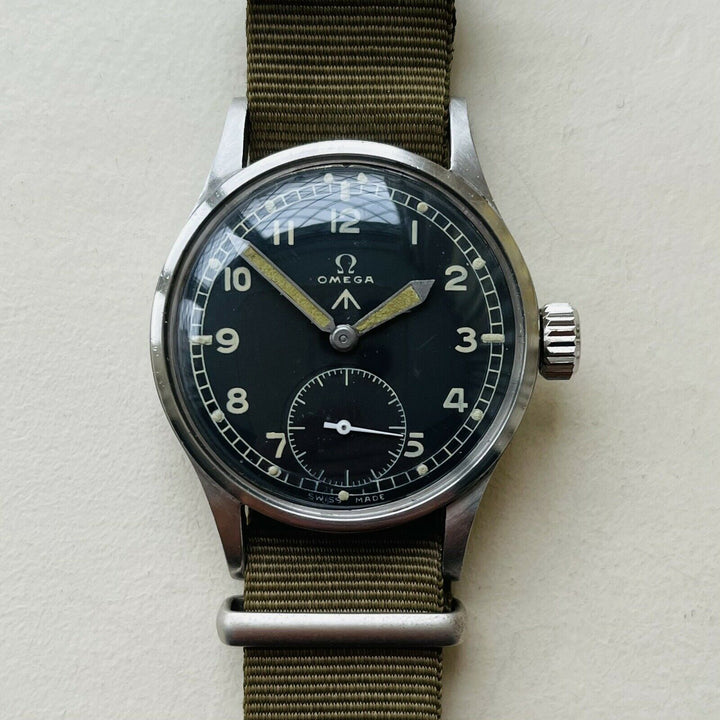 Vintage 1944 Omega ORIGINAL Dirty Dozen Old WWW Military Men’s Trench WW2 Watch
