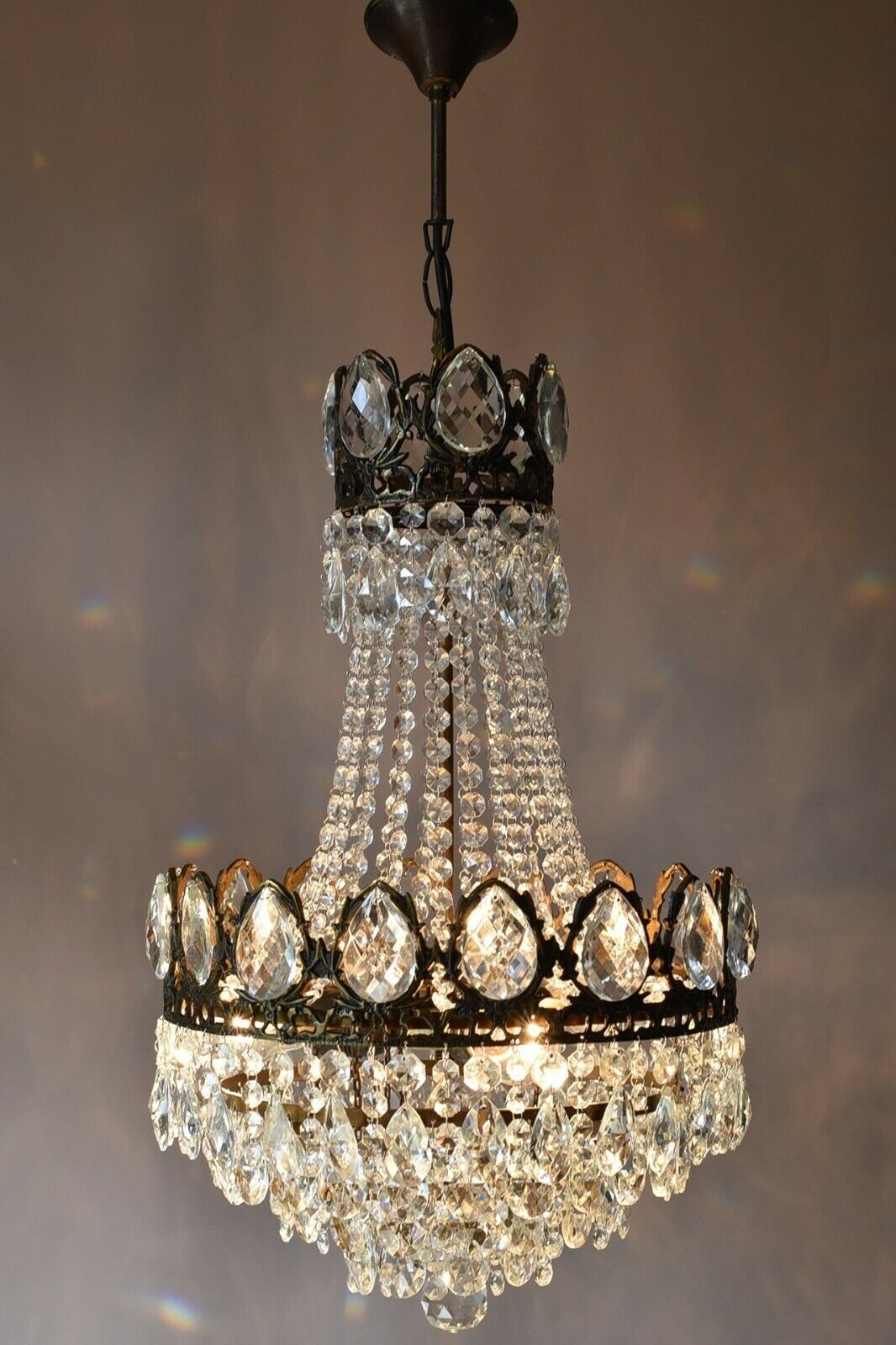 Crystal Home Lighting Chandelier Living Room Ceiling Light French Vintage Lamp