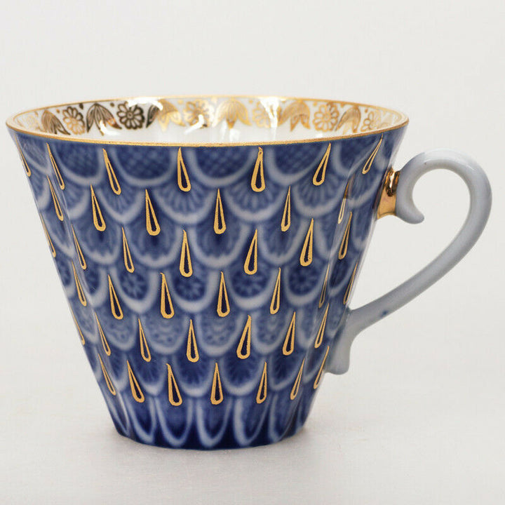 Forget-Me-Not Teacup w/ Saucer by Imperial Porcelain Russian Lomonosov LFZ IFZ