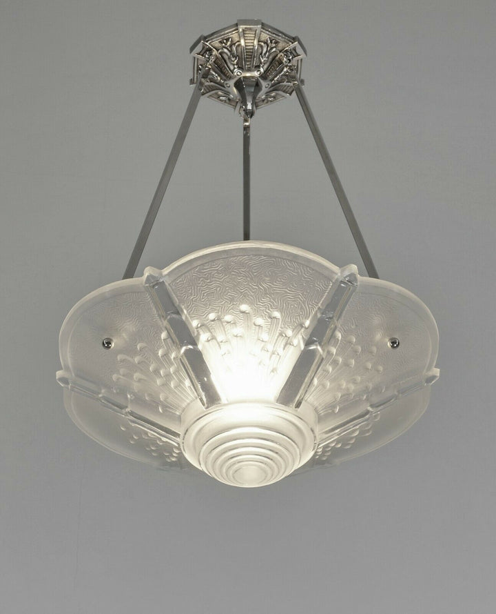 ミューラー兄弟　作：1930フランスアールデコ調シャンデリアランプ