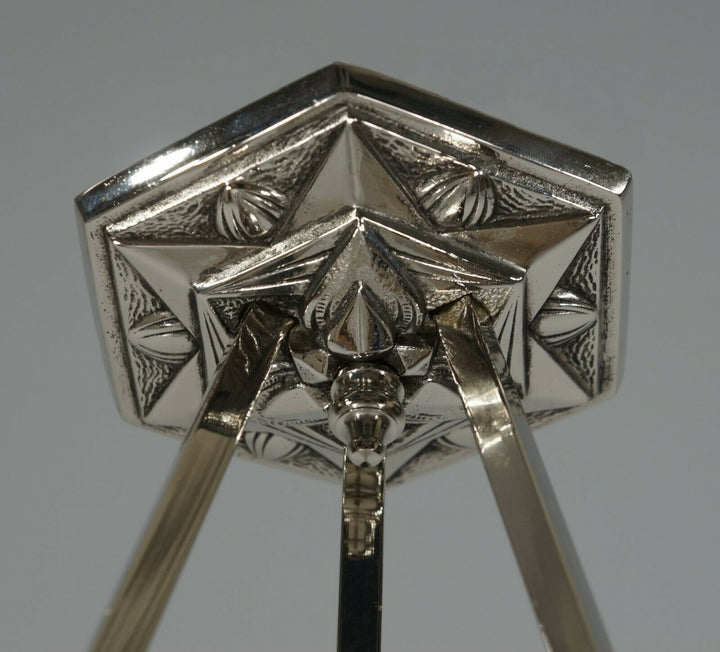 HUBENS & DEGUE : FRENCH ART DECO PENDANT CHANDELIER 1930 lamp muller era