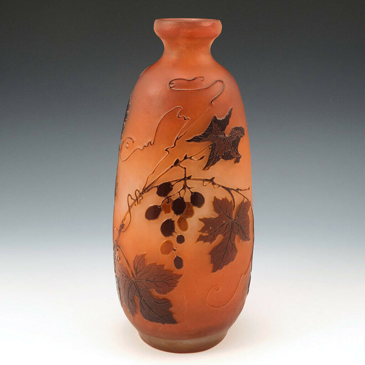 A Galle Three Colour Cameo Glass Vase c1920